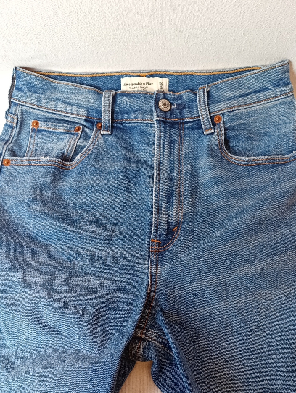 Abercrombie & Fitch Medium Blue Denim Bermuda Shorts
